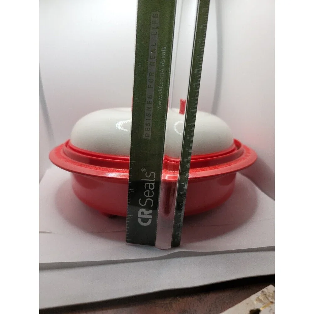 Range Mate Nonstick Microwave Cooker Grill Steamer Red White 9